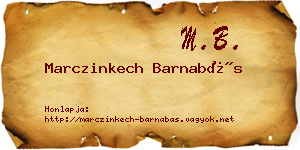 Marczinkech Barnabás névjegykártya